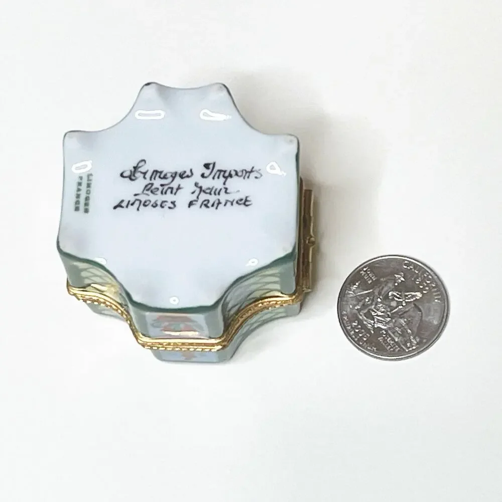 Limoges Box Flower Garden Hand Painted Porcelain Trinket Box - Picture 5 of 5